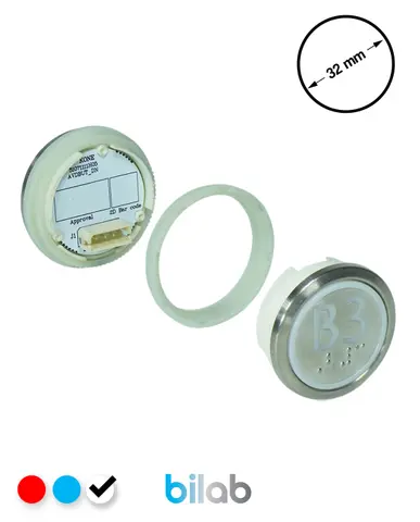 KM863050G081H173 KDS STD BUTON, BEYAZ, YUVARLAK, SOMUNLU, SBS.B3 – KONE uyumlu