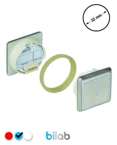 KM863051G065H001 KDS STD BUTON, MAVİ, KARE, SOMUNLU, SBS.1 – KONE uyumlu