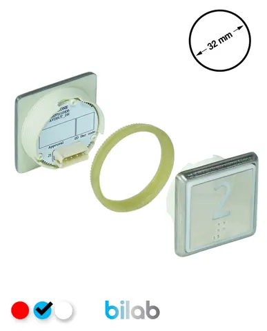 KM863051G065H002 KDS STD BUTON, MAVİ, KARE, SOMUNLU, SBS.2 – KONE uyumlu