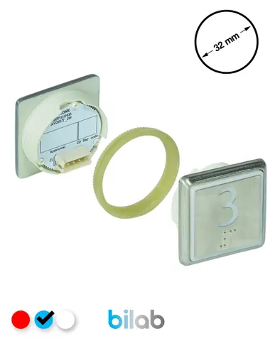KM863051G065H003 KDS STD BUTON, MAVİ, KARE, SOMUNLU, SBS.3 – KONE uyumlu