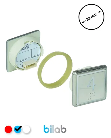 KM863051G065H004 KDS STD BUTON, MAVİ, KARE, SOMUNLU, SBS.4 – KONE uyumlu