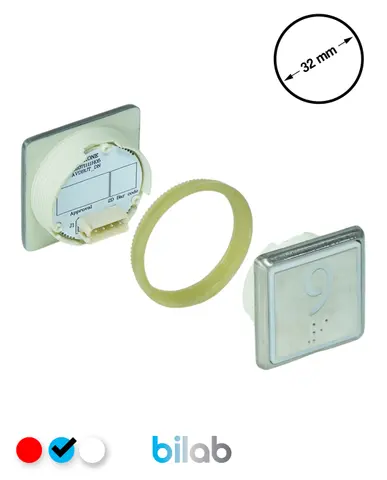 KM863051G065H009 KDS STD BUTON, MAVİ, KARE, SOMUNLU, SBS.9 – KONE uyumlu