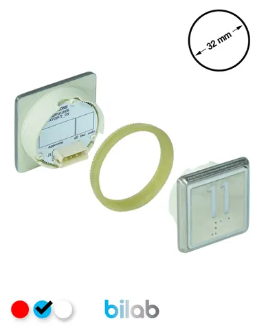 KM863051G065H011 KDS STD BUTON, MAVİ, KARE, SOMUNLU, SBS.11 – KONE uyumlu