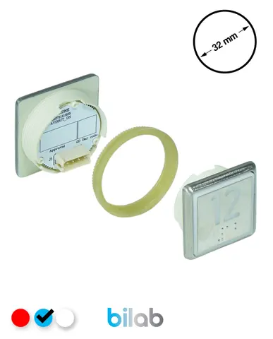KM863051G065H012 KDS STD BUTON, MAVİ, KARE, SOMUNLU, SBS.12 – KONE uyumlu