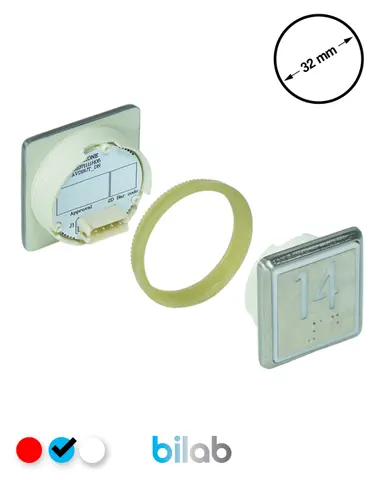 KM863051G065H014 KDS STD BUTON, MAVİ, KARE, SOMUNLU, SBS.14 – KONE uyumlu