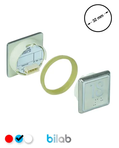 KM863051G065H018 KDS STD BUTON, MAVİ, KARE, SOMUNLU, SBS.18 – KONE uyumlu