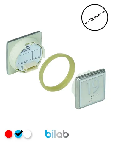 KM863051G065H019 KDS STD BUTON, MAVİ, KARE, SOMUNLU, SBS.19 – KONE uyumlu