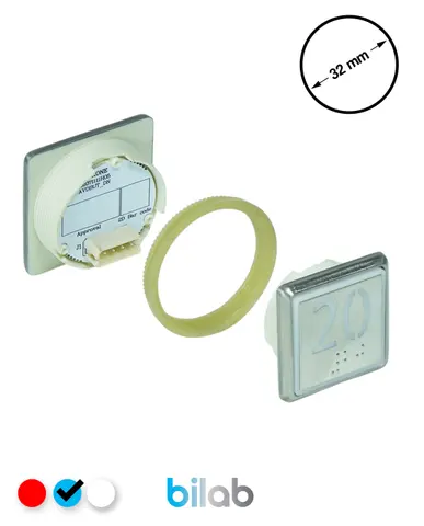 KM863051G065H020 KDS STD BUTON, MAVİ, KARE, SOMUNLU, SBS.20 – KONE uyumlu
