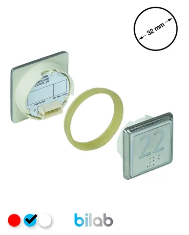 KM863051G065H022 KDS STD BUTON, MAVİ, KARE, SOMUNLU, SBS.22 – KONE uyumlu