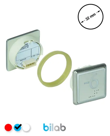 KM863051G065H076 KDS STD BUTON, MAVİ, KARE, SOMUNLU, SBS.-6 – KONE uyumlu