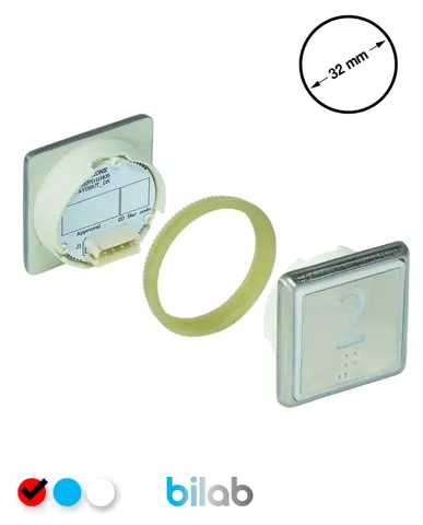 KONE KM863051G069H002 KDS STD BUTON, KIRMIZI, KARE, SOMUNLU, SBS.2