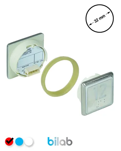 KONE KM863051G069H012 KDS STD BUTON, KIRMIZI, KARE, SOMUNLU, SBS.12