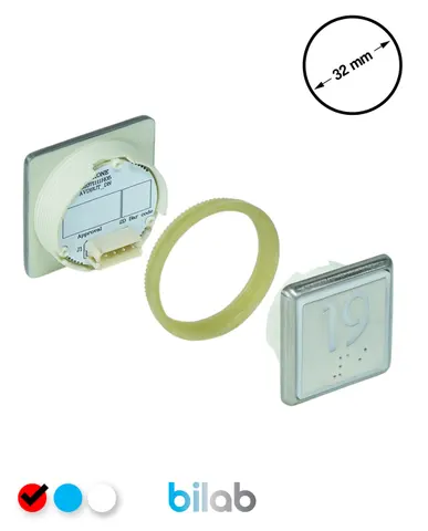 KONE KM863051G069H019 KDS STD BUTON, KIRMIZI, KARE, SOMUNLU, SBS.19