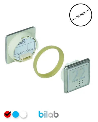 KONE KM863051G069H022 KDS STD BUTON, KIRMIZI, KARE, SOMUNLU, SBS.22
