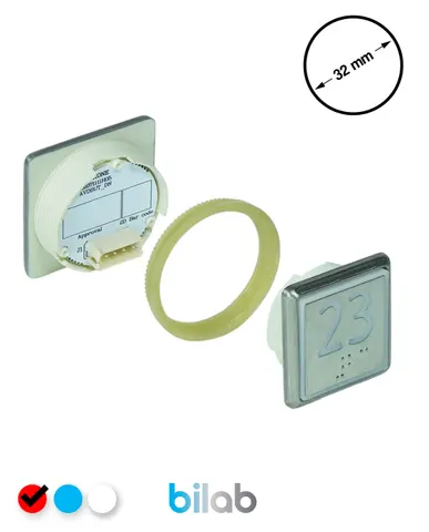 KONE KM863051G069H023 KDS STD BUTON, KIRMIZI, KARE, SOMUNLU, SBS.23