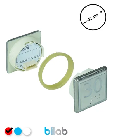 KONE KM863051G069H030 KDS STD BUTON, KIRMIZI, KARE, SOMUNLU, SBS.30