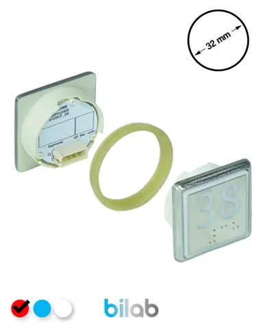 KONE KM863051G069H038 KDS STD BUTON, KIRMIZI, KARE, SOMUNLU, SBS.38