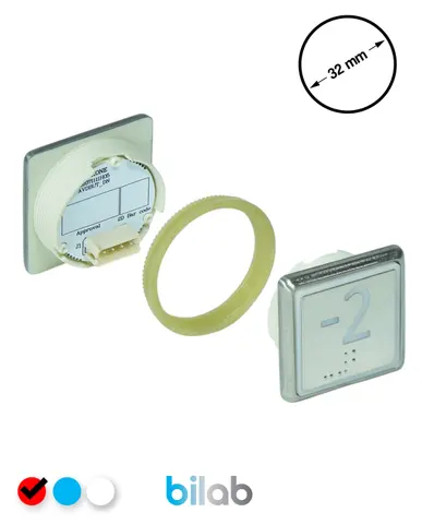 KONE KM863051G069H072 KDS STD BUTON, KIRMIZI, KARE, SOMUNLU, SBS.-2