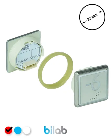 KONE KM863051G069H076 KDS STD BUTON, KIRMIZI, KARE, SOMUNLU, SBS.-6