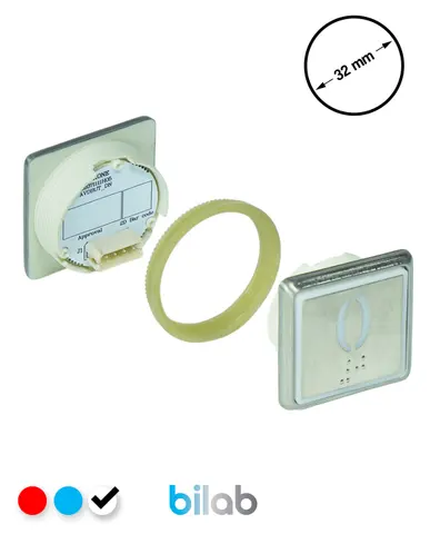 KONE KM863051G081H000 KDS STD BUTON, BEYAZ, KARE, SOMUNLU, SBS.0
