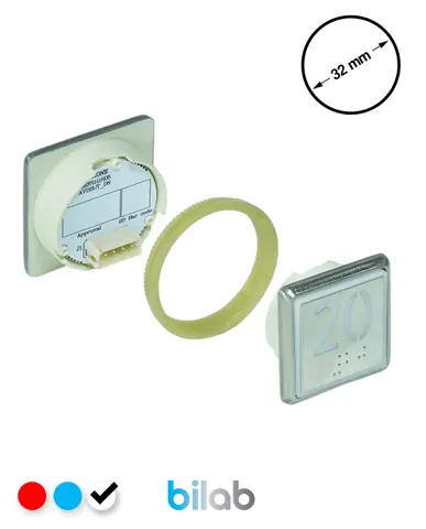 KONE KM863051G081H020 KDS STD BUTON, BEYAZ, KARE, SOMUNLU, SBS.20