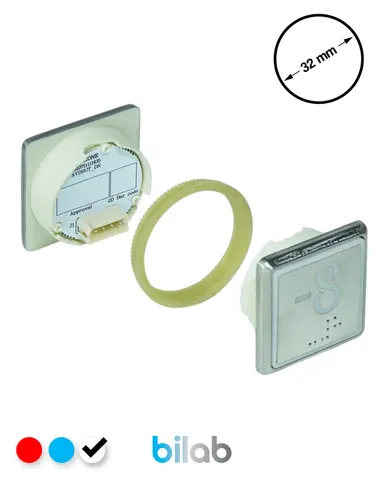 KONE KM863051G081H078 KDS STD BUTON, BEYAZ, KARE, SOMUNLU, SBS.-8
