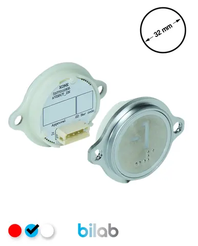 KM863052G065H071 KDS STD BUTON, MAVİ, YUVARLAK, KULAKLI, SBS.-1 – KONE uyumlu