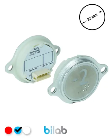 KM863052G065H072 KDS STD BUTON, MAVİ, YUVARLAK, KULAKLI, SBS.-2 – KONE uyumlu