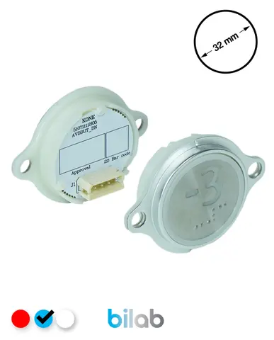 KM863052G065H073 KDS STD BUTON, MAVİ, YUVARLAK, KULAKLI, SBS.-3 – KONE uyumlu