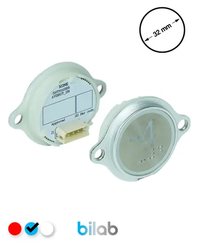 KM863052G065H074 KDS STD BUTON, MAVİ, YUVARLAK, KULAKLI, SBS.-4 – KONE uyumlu