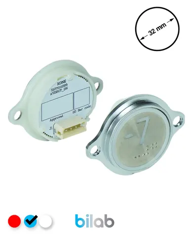 KM863052G065H077 KDS STD BUTON, MAVİ, YUVARLAK, KULAKLI, SBS.-7 – KONE uyumlu