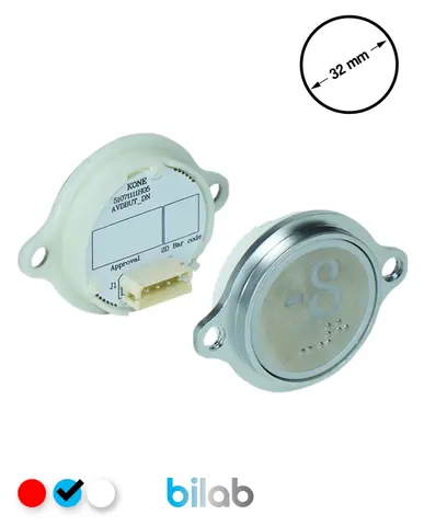 KM863052G065H078 KDS STD BUTON, MAVİ, YUVARLAK, KULAKLI, SBS.-8 – KONE uyumlu