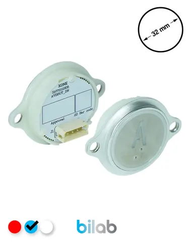 KM863052G065H120 KDS STD BUTON, MAVİ, YUVARLAK, KULAKLI, SBS.A – KONE uyumlu
