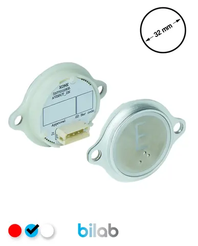 KM863052G065H124 KDS STD BUTON, MAVİ, YUVARLAK, KULAKLI, SBS.E – KONE uyumlu