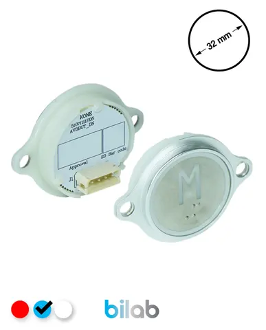 KM863052G065H132 KDS STD BUTON, MAVİ, YUVARLAK, KULAKLI, SBS.M – KONE uyumlu