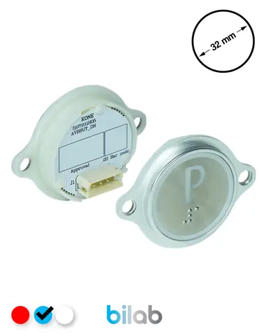 KM863052G065H135 KDS STD BUTON, MAVİ, YUVARLAK, KULAKLI, SBS.P – KONE uyumlu