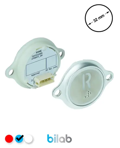 KM863052G065H137 KDS STD BUTON, MAVİ, YUVARLAK, KULAKLI, SBS.R – KONE uyumlu