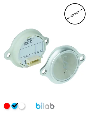 KM863052G065H138 KDS STD BUTON, MAVİ, YUVARLAK, KULAKLI, SBS.S – KONE uyumlu