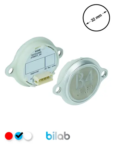 KM863052G065H203 KDS STD BUTON, MAVİ, YUVARLAK, KULAKLI, SBS.B4 – KONE uyumlu