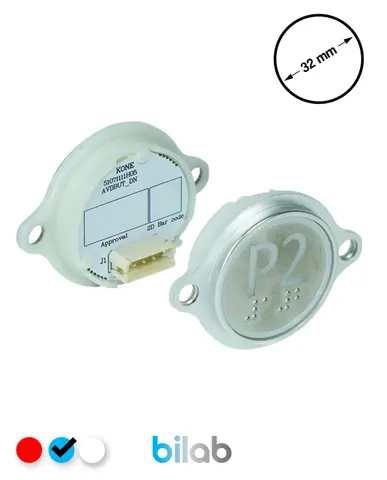 KM863052G065H223 KDS STD BUTON, MAVİ, YUVARLAK, KULAKLI, SBS.P2 – KONE uyumlu