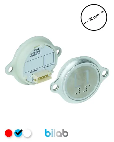 KM863052G065H271 KDS STD BUTON, MAVİ, YUVARLAK, KULAKLI, SBS.L1 – KONE uyumlu