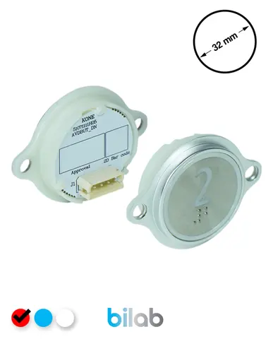 KONE KM863052G069H002 KDS STD BUTON, KIRMIZI, YUVARLAK, KULAKLI, SBS.2