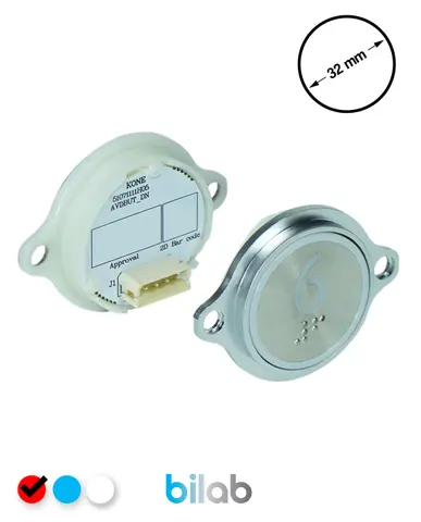 KONE KM863052G069H006 KDS STD BUTON, KIRMIZI, YUVARLAK, KULAKLI, SBS.6