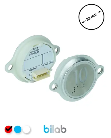 KONE KM863052G069H010 KDS STD BUTON, KIRMIZI, YUVARLAK, KULAKLI, SBS.10