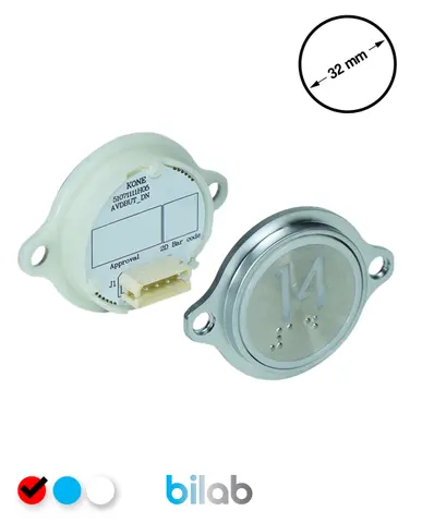 KONE KM863052G069H014 KDS STD BUTON, KIRMIZI, YUVARLAK, KULAKLI, SBS.14