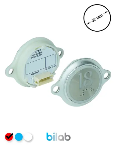 KONE KM863052G069H018 KDS STD BUTON, KIRMIZI, YUVARLAK, KULAKLI, SBS.18