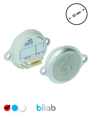 KONE KM863052G069H021 KDS STD BUTON, KIRMIZI, YUVARLAK, KULAKLI, SBS.21