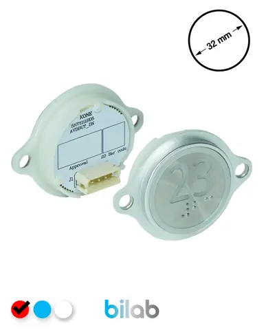 KONE KM863052G069H023 KDS STD BUTON, KIRMIZI, YUVARLAK, KULAKLI, SBS.23
