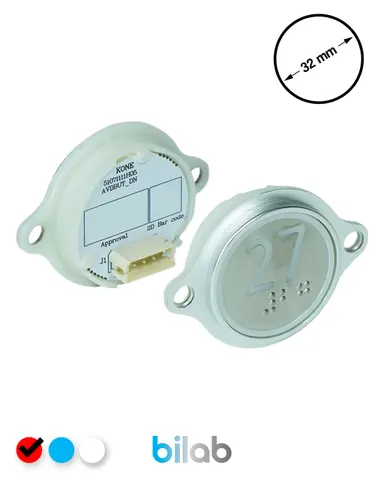 KONE KM863052G069H027 KDS STD BUTON, KIRMIZI, YUVARLAK, KULAKLI, SBS.27