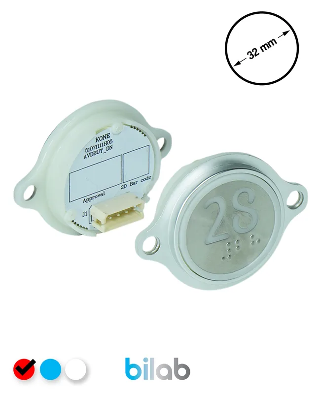 KONE KM863052G069H028 KDS STD BUTON, KIRMIZI, YUVARLAK, KULAKLI, SBS.28
